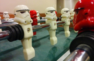 Illustration for article titled Easily Upgrade Your Foosball Table's Players to Stormtroopers